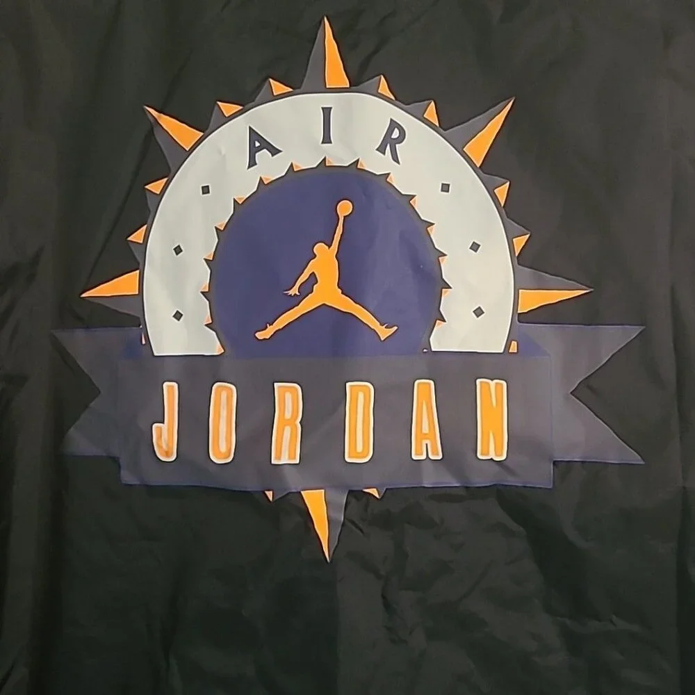 Nike Air Jordan Flight MVP Men's Size Medium Full Zip Black Jacket FD7423-010